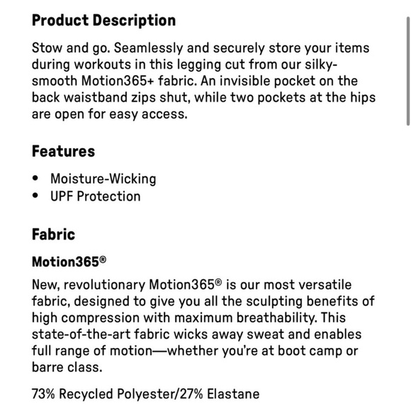 Fabletics Anywhere Motion365 Lavender Print Legging | SZ S - Picture 7 of 7